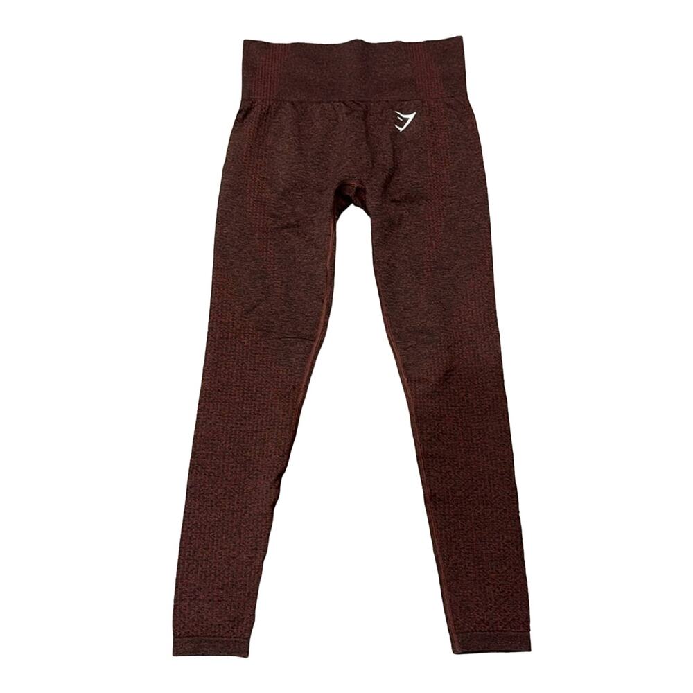 Gymshark Women's Seamless Leggings Crop Brown Black Space Dye Size XS